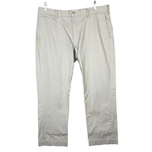 Polo Ralph Lauren Mens 37 Stretch Classic Fit Chino Pants Beige Casual